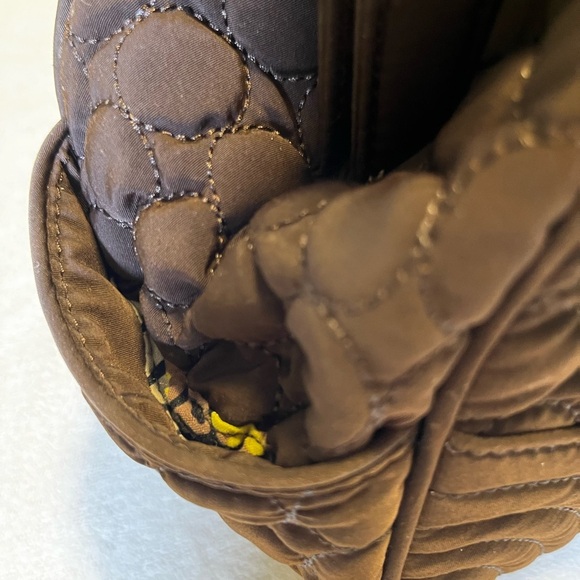 👜 Vera Bradley Quilted Satchel – Chocolate Brown - Picture 4 of 7